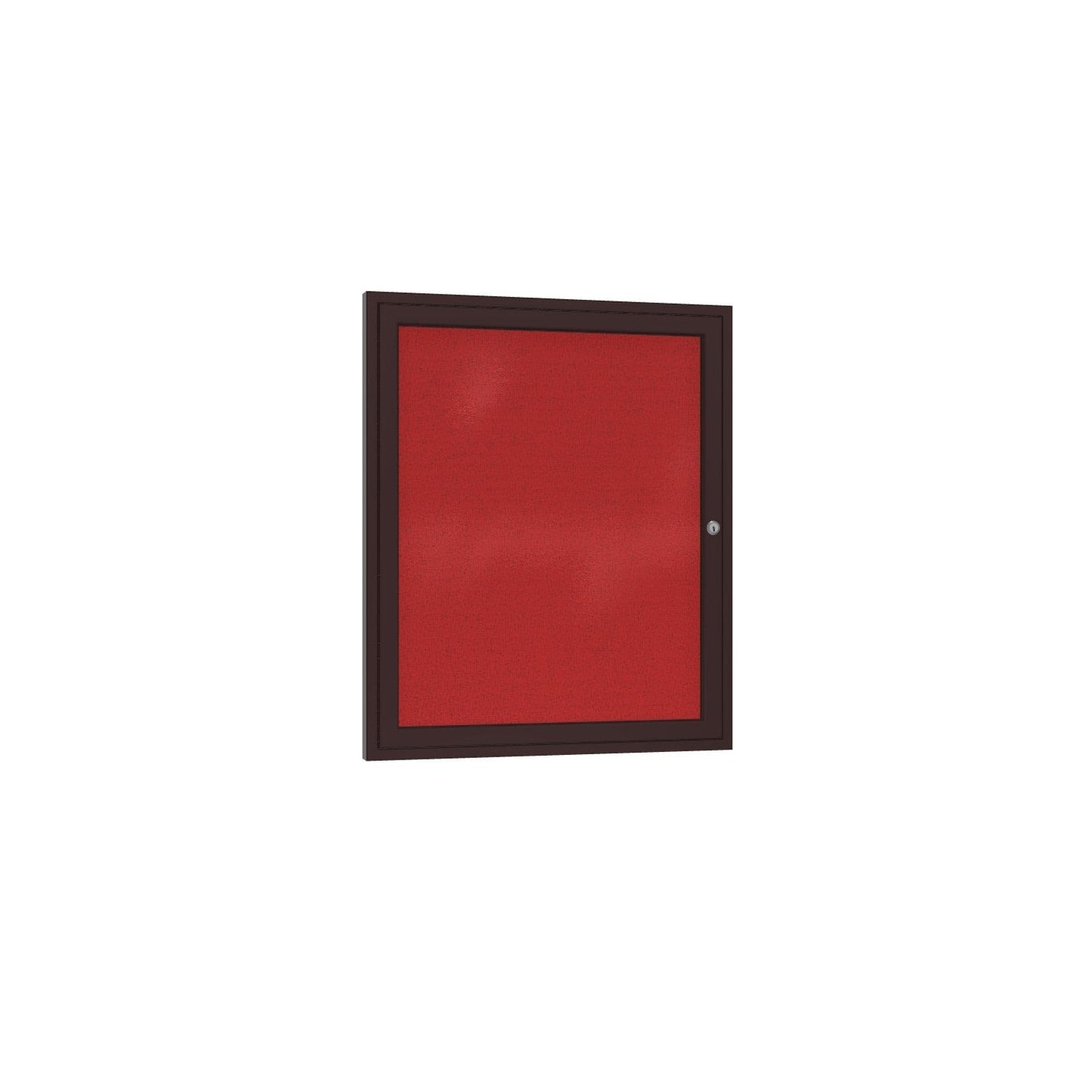 Ghent 1 Door Enclosed Fabric Bulletin Board, Bronze Aluminum Frame, 3'H x 2'W (GHE - PB13624F - XX) - SchoolOutlet