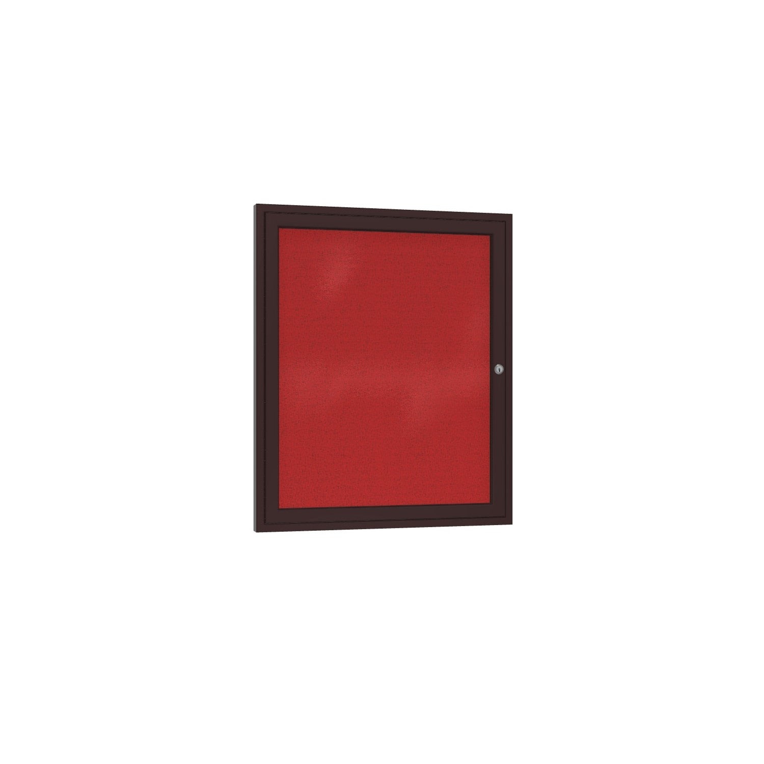 Ghent 1 Door Enclosed Fabric Bulletin Board, Bronze Aluminum Frame, 3'H x 2'W (GHE - PB13624F - XX) - SchoolOutlet