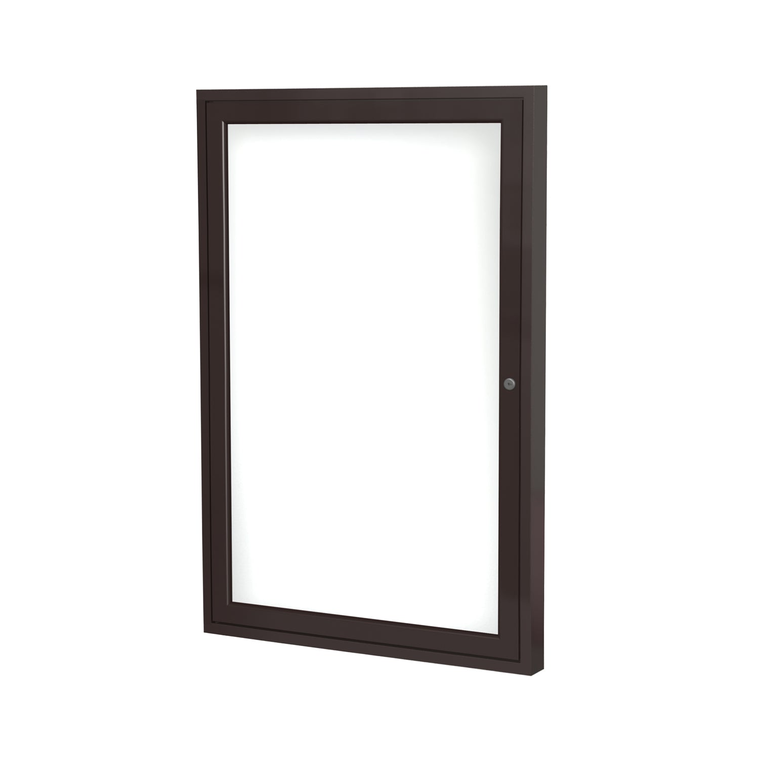 Ghent 1 Door Enclosed Porcelain Whiteboard, Magnetic, Bronze Frame, 3'H x 2'W (GHE - PB13624M - M1) - SchoolOutlet