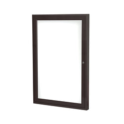 Ghent 1 Door Enclosed Porcelain Whiteboard, Magnetic, Bronze Frame, 3'H x 2'W (GHE-PB13624M-M1)