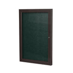 Ghent Indoor/Outdoor Enclosed Vinyl Bulletin Board, Bronze Aluminum Frame, 3'H x 2'W, 1 Door (GHE - PB13624VX - XXX) - SchoolOutlet
