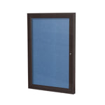 Ghent Indoor/Outdoor Enclosed Vinyl Bulletin Board, Bronze Aluminum Frame, 3'H x 2'W, 1 Door (GHE - PB13624VX - XXX) - SchoolOutlet