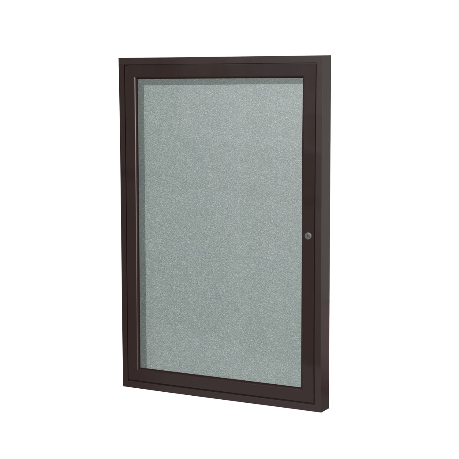 Ghent Indoor/Outdoor Enclosed Vinyl Bulletin Board, Bronze Aluminum Frame, 3'H x 2'W, 1 Door (GHE - PB13624VX - XXX) - SchoolOutlet