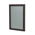 Ghent Indoor/Outdoor Enclosed Vinyl Bulletin Board, Bronze Aluminum Frame, 3'H x 2'W, 1 Door (GHE - PB13624VX - XXX) - SchoolOutlet
