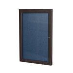 Ghent Indoor/Outdoor Enclosed Vinyl Bulletin Board, Bronze Aluminum Frame, 3'H x 2'W, 1 Door (GHE - PB13624VX - XXX) - SchoolOutlet