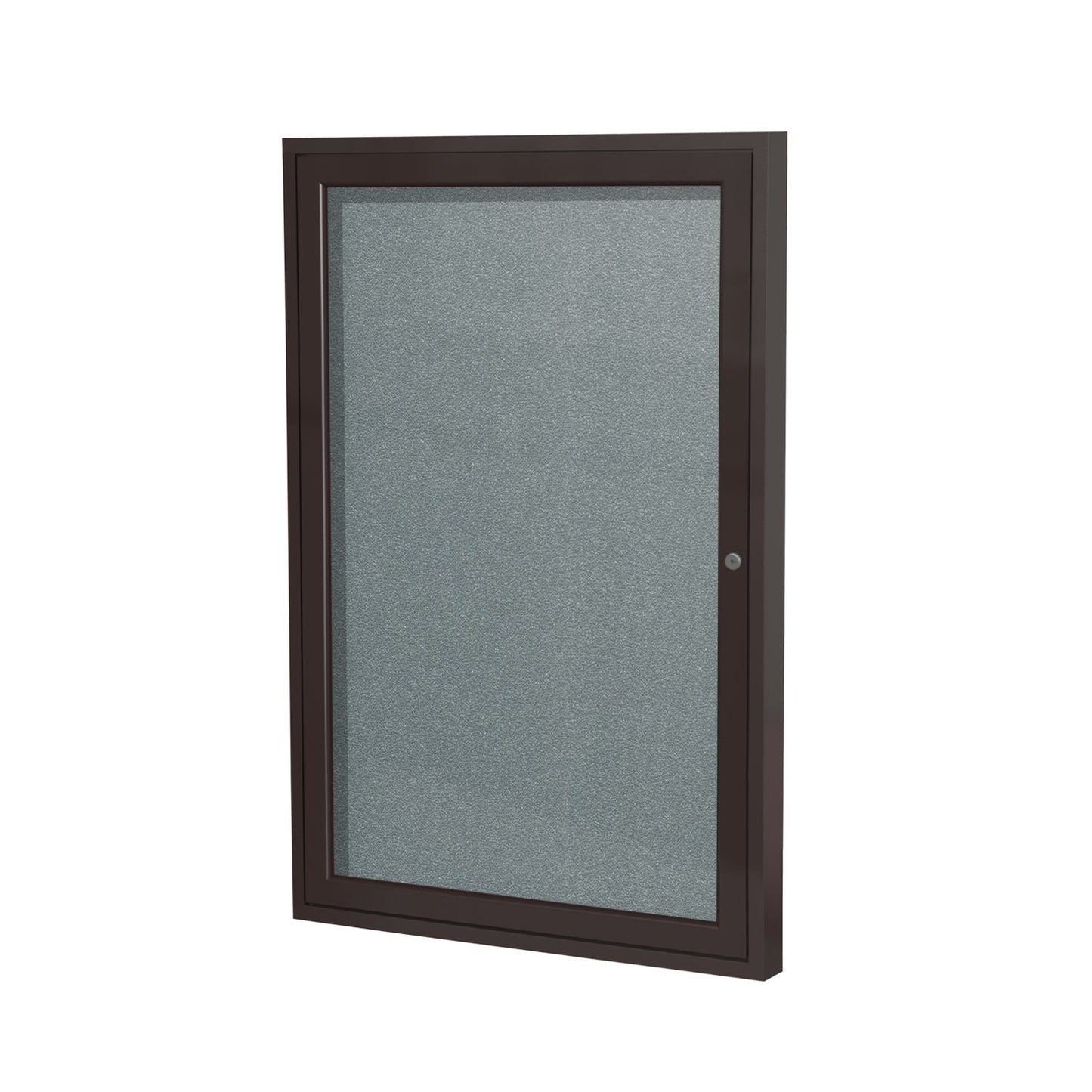 Ghent Indoor/Outdoor Enclosed Vinyl Bulletin Board, Bronze Aluminum Frame, 3'H x 2'W, 1 Door (GHE - PB13624VX - XXX) - SchoolOutlet