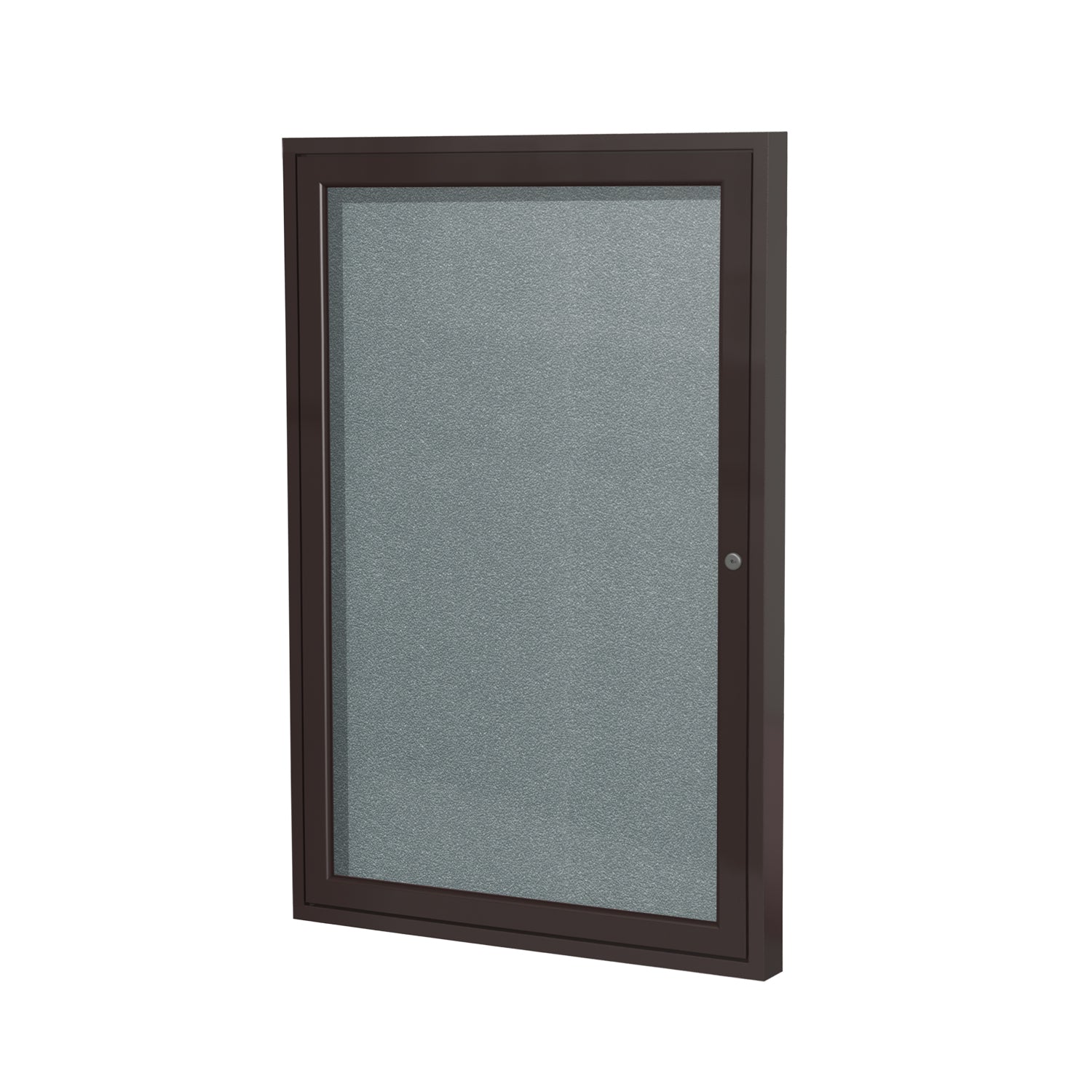 Ghent Indoor/Outdoor Enclosed Vinyl Bulletin Board, Bronze Aluminum Frame, 3'H x 2'W, 1 Door (GHE - PB13624VX - XXX) - SchoolOutlet
