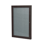 Ghent Indoor/Outdoor Enclosed Vinyl Bulletin Board, Bronze Aluminum Frame, 3'H x 2'W, 1 Door (GHE - PB13624VX - XXX) - SchoolOutlet
