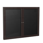 Ghent Indoor/Outdoor Enclosed Vinyl Letter Board, Bronze Aluminum Frame, 3'H x 4'W, 2 Door, Black (GHE - PB23648BX - BK) - SchoolOutlet