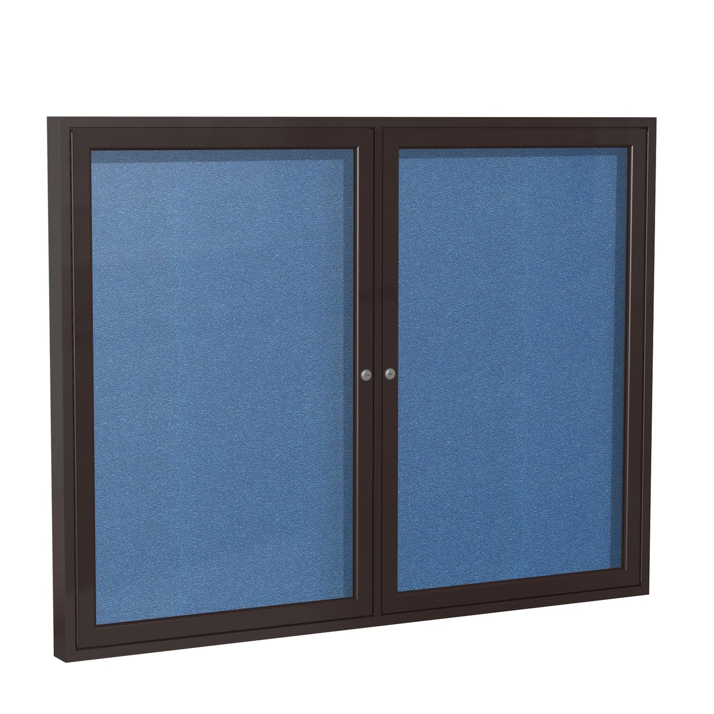 Ghent Indoor/Outdoor Enclosed Vinyl Bulletin Board, Bronze Aluminum Frame, 3'H x 4'W, 2 Door (GHE - PB23648VX - XXX) - SchoolOutlet