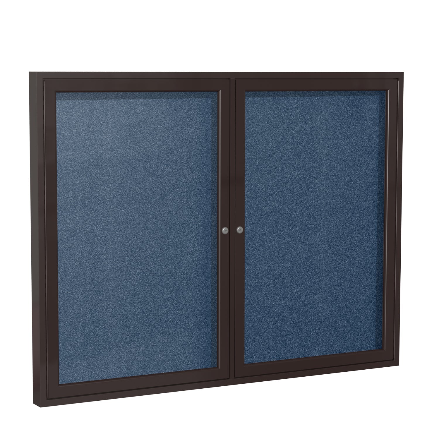 Ghent Indoor/Outdoor Enclosed Vinyl Bulletin Board, Bronze Aluminum Frame, 3'H x 4'W, 2 Door (GHE - PB23648VX - XXX) - SchoolOutlet