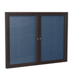 Ghent Indoor/Outdoor Enclosed Vinyl Bulletin Board, Bronze Aluminum Frame, 3'H x 4'W, 2 Door (GHE - PB23648VX - XXX) - SchoolOutlet