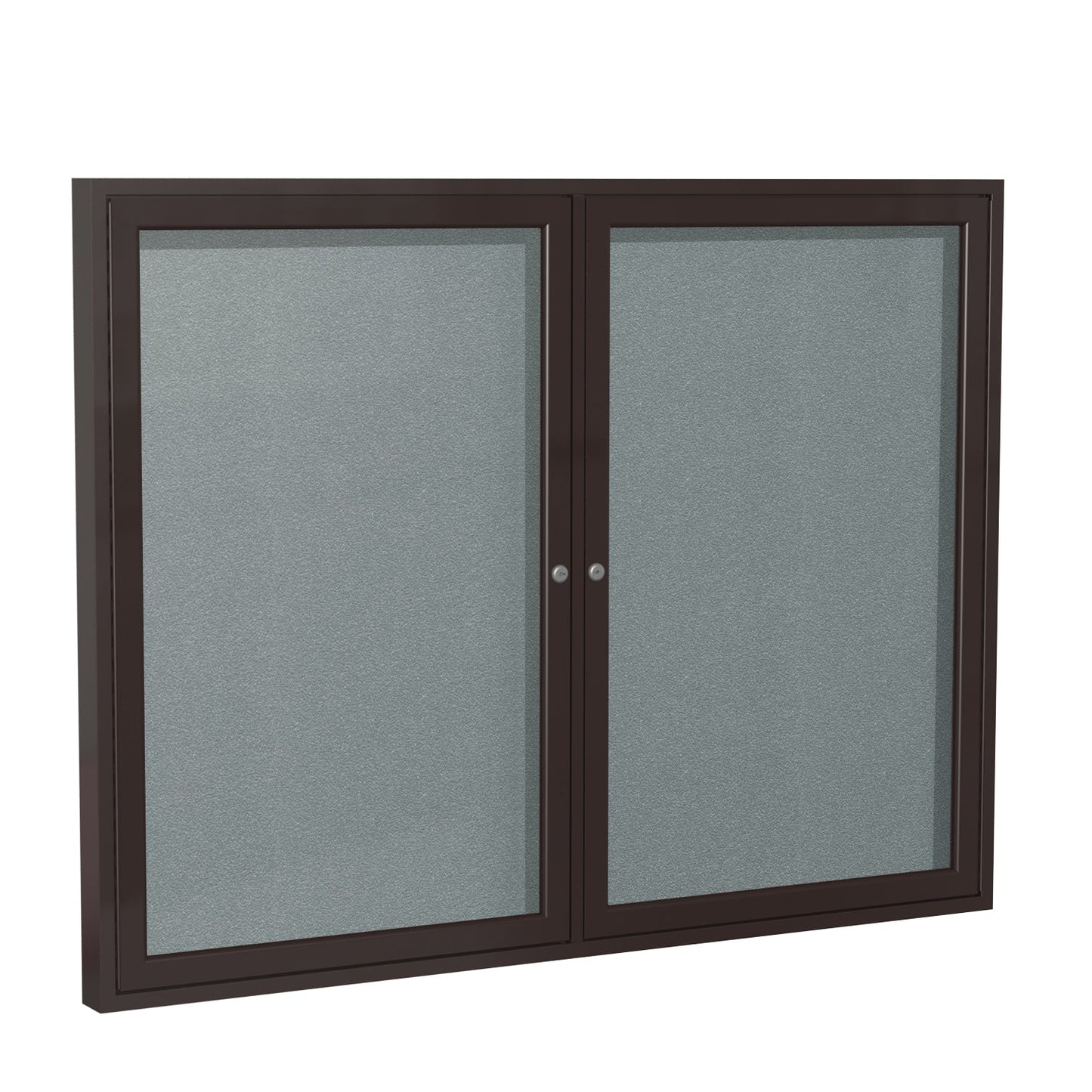 Ghent Indoor/Outdoor Enclosed Vinyl Bulletin Board, Bronze Aluminum Frame, 3'H x 4'W, 2 Door (GHE - PB23648VX - XXX) - SchoolOutlet