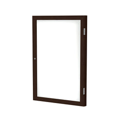 Ghent 1 Door Enclosed Porcelain Whiteboard, Magnetic, Walnut Wood Frame, 3'H x 2'W (GHE-PN13624M-M1)