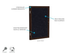 Ghent 1 Door Enclosed Recycled Rubber Bulletin Board, Walnut Wood Frame, 3'H x 2'W (GHE - PN13624TR - XX) - SchoolOutlet