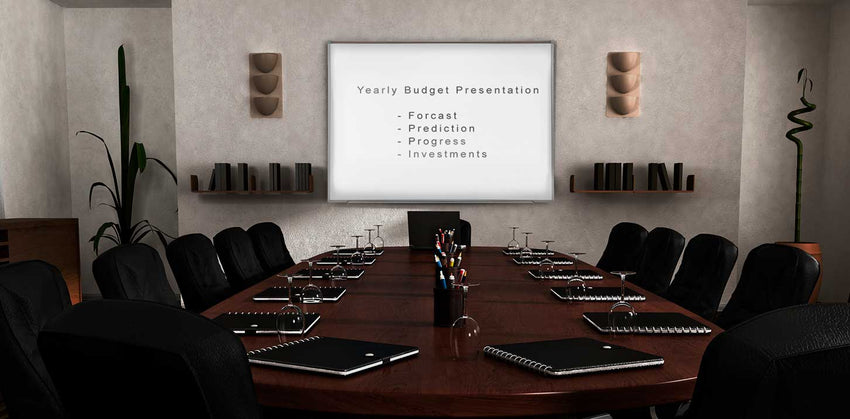 Ghent Proma Magnetic Porcelain Projection Whiteboard, Aluminum Frame, 4'H x 4'W (GHE - PRM1 - 44 - 4) - SchoolOutlet