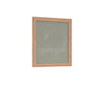 Ghent 1 Door Enclosed Fabric Bulletin Board, Oak Wood Frame, 3'H x 2'W (GHE - PW13624F - XX) - SchoolOutlet
