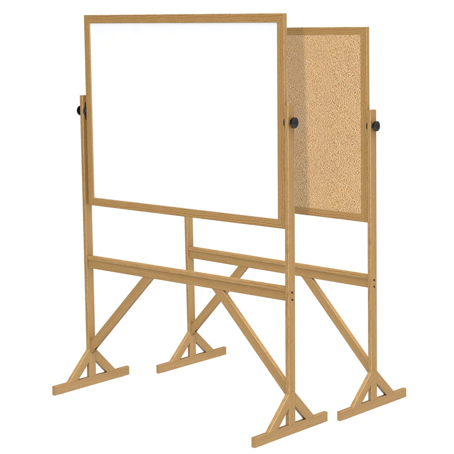 Ghent Reversible Whiteboard / Cork Bulletin Board, Wood Frame, 3'H x 4'W (GHE - RMK34) - SchoolOutlet
