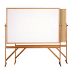 Ghent Reversible Whiteboard / Cork Bulletin Board, Wood Frame, 4'H x 6'W (GHE - RMK46) - SchoolOutlet
