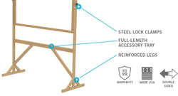 Ghent Reversible Whiteboard, Wood Frame, 3'H x 4'W (GHE-RMM34)