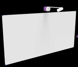 Ghent Aria Connect Glassboard and Board Image Capture Camera, Magnetic, 4'H x 8'W Horizontal, White (GHE-TCARIASM48WH)