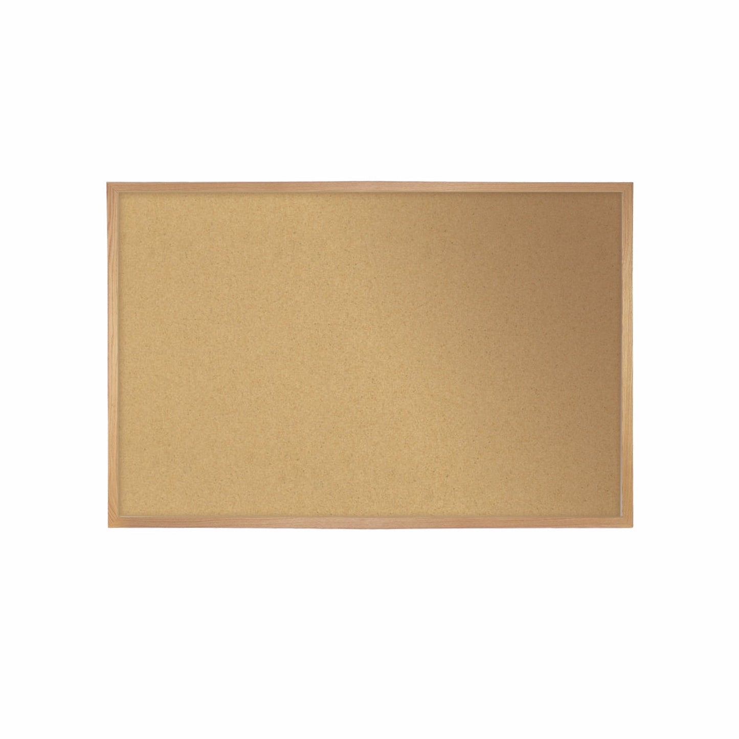Ghent Natural Cork Bulletin Board, Oak Wood Frame, 3'H x 5'W (GHE - WK35) - SchoolOutlet
