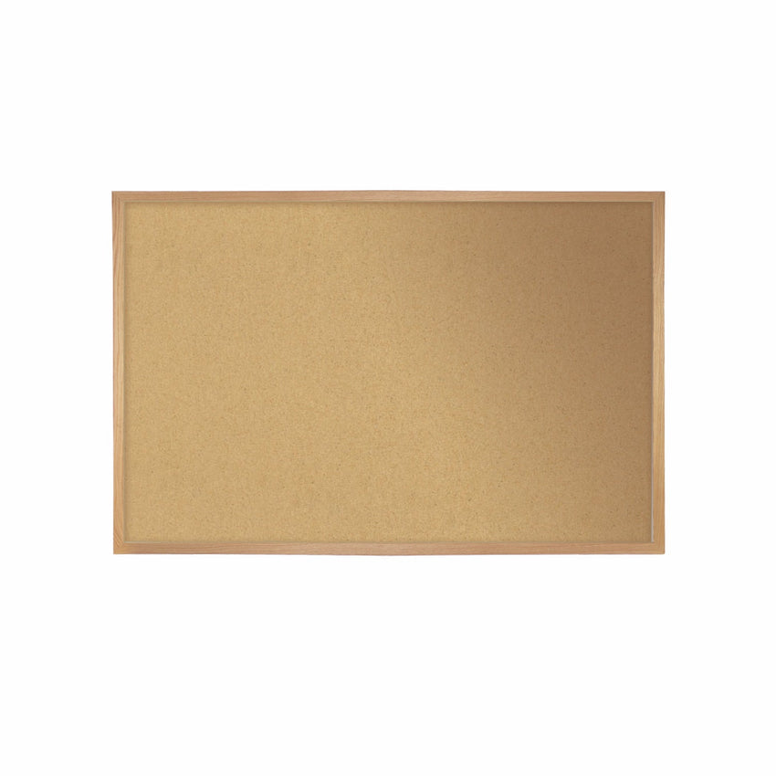 Ghent Natural Cork Bulletin Board, Oak Wood Frame, 4'H x 10'W (GHE - WK410) - SchoolOutlet