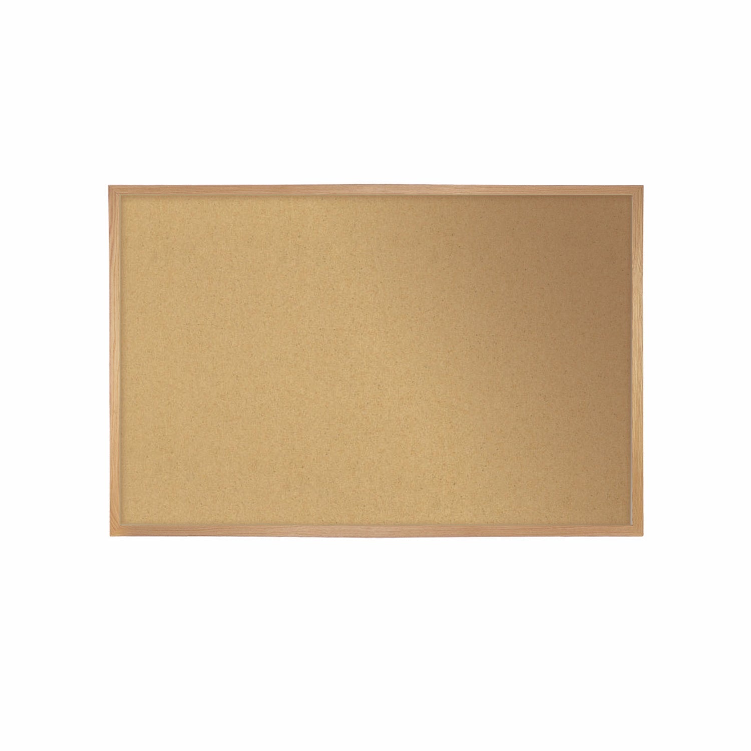 Ghent Natural Cork Bulletin Board, Oak Wood Frame, 4'H x 5'W (GHE - WK45) - SchoolOutlet