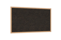 Ghent Chocolate Cork Bulletin Board, Oak Wood Frame, 4'H x 10'W (GHE-WKCH410)