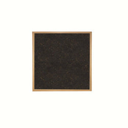 Ghent Chocolate Cork Bulletin Board, Oak Wood Frame, 4'H x 4'W (GHE-WKCH44)
