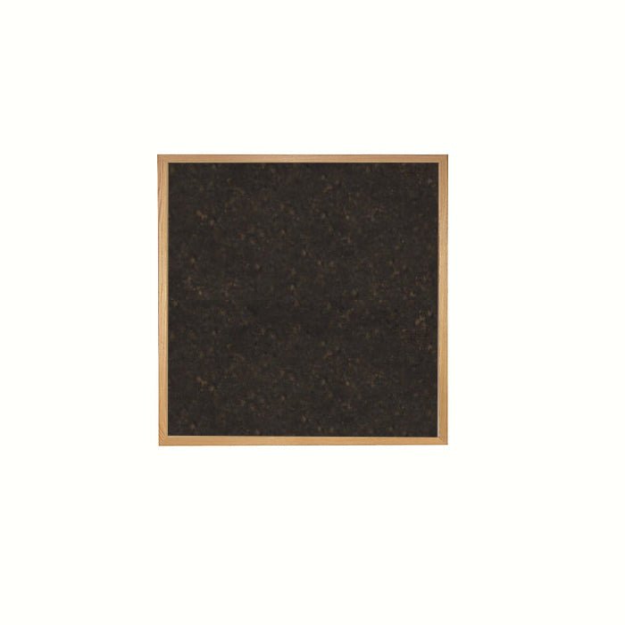 Ghent Chocolate Cork Bulletin Board, Oak Wood Frame, 4'H x 4'W (GHE - WKCH44) - SchoolOutlet
