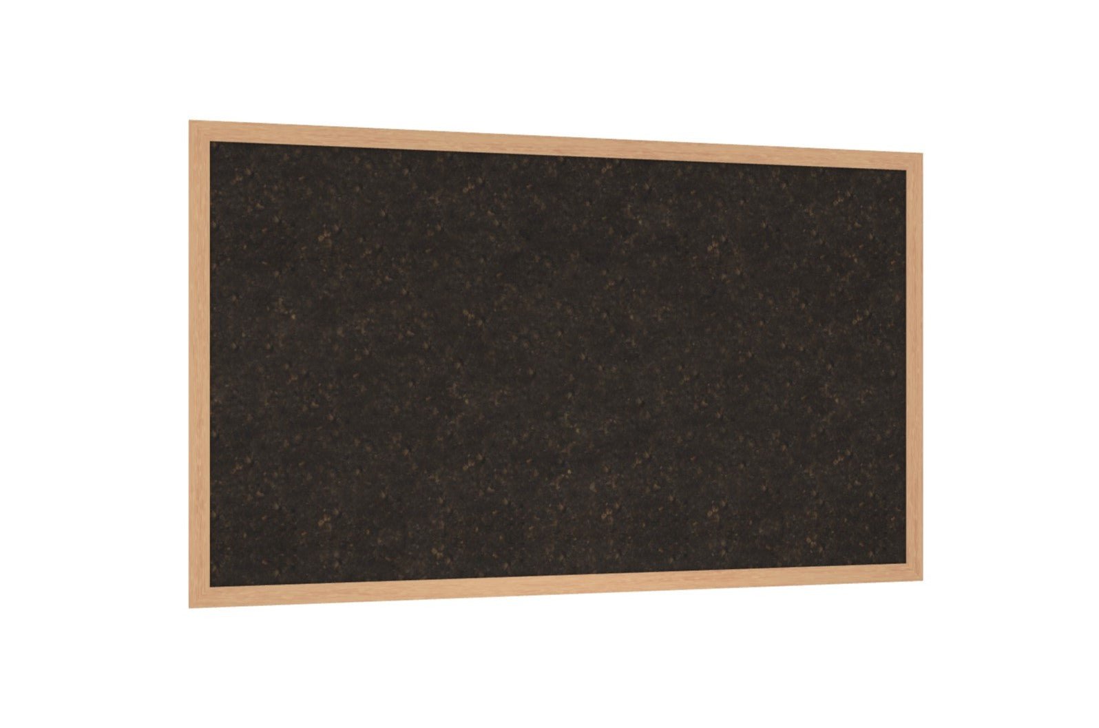 Ghent Chocolate Cork Bulletin Board, Oak Wood Frame, 4'H x 7' 4"W (GHE - WKCH47) - SchoolOutlet