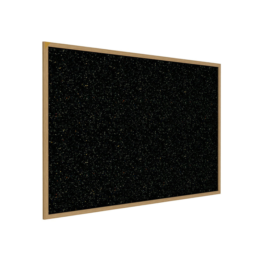Ghent Recycled Bulletin Board, Oak Wood Frame, 4'H x 12'W (GHE - WTR412 - XX) - SchoolOutlet
