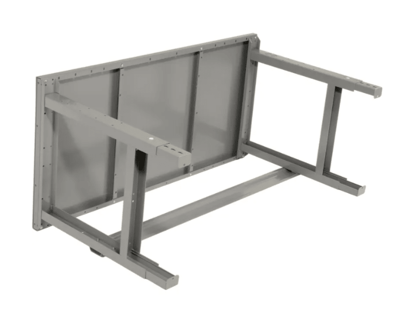 Global Industrial Adjustable Height Workbench, 48"W x 36"D, Steel Square Edge, Gray (GLB - 183151) - SchoolOutlet