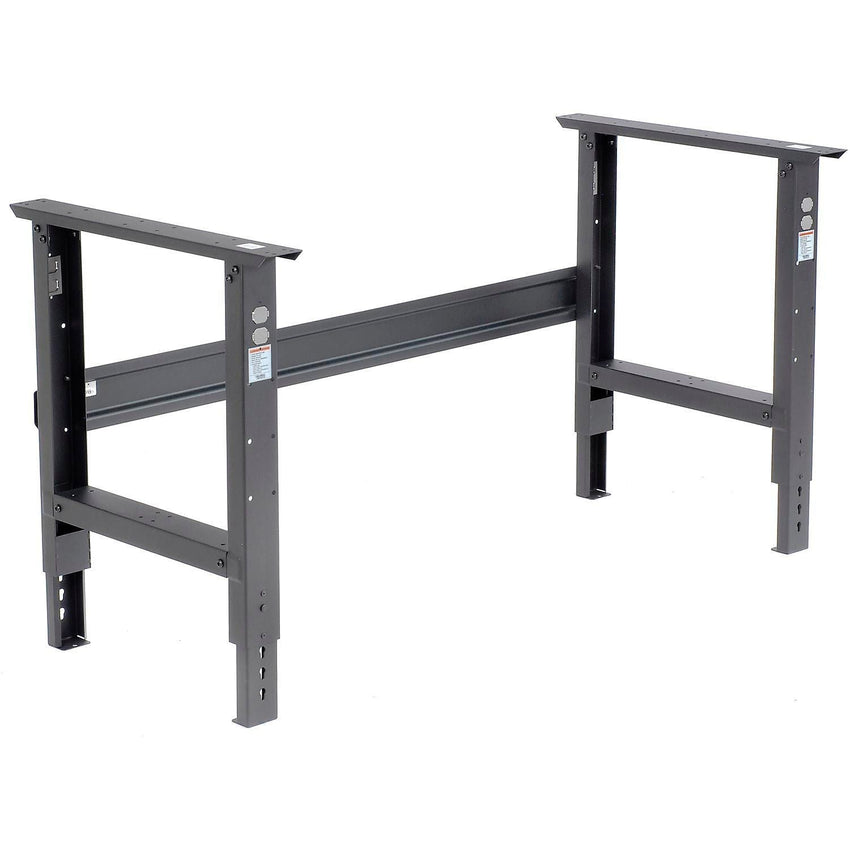 Global Industrial Adjustable Height Workbench, 60"W x 30"D, Steel Square Edge, Black (GLB - 183152BK) - SchoolOutlet