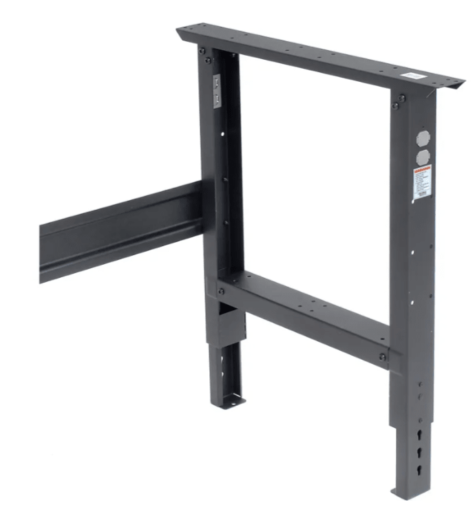 Global Industrial Adjustable Height Workbench, 60"W x 30"D, Steel Square Edge, Black (GLB - 183152BK) - SchoolOutlet