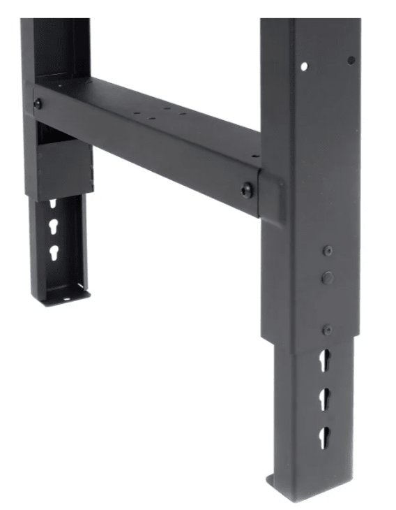 Global Industrial Adjustable Height Workbench, 72"W x 30"D, Steel Square Edge, Black (GLB - 183154BK) - SchoolOutlet