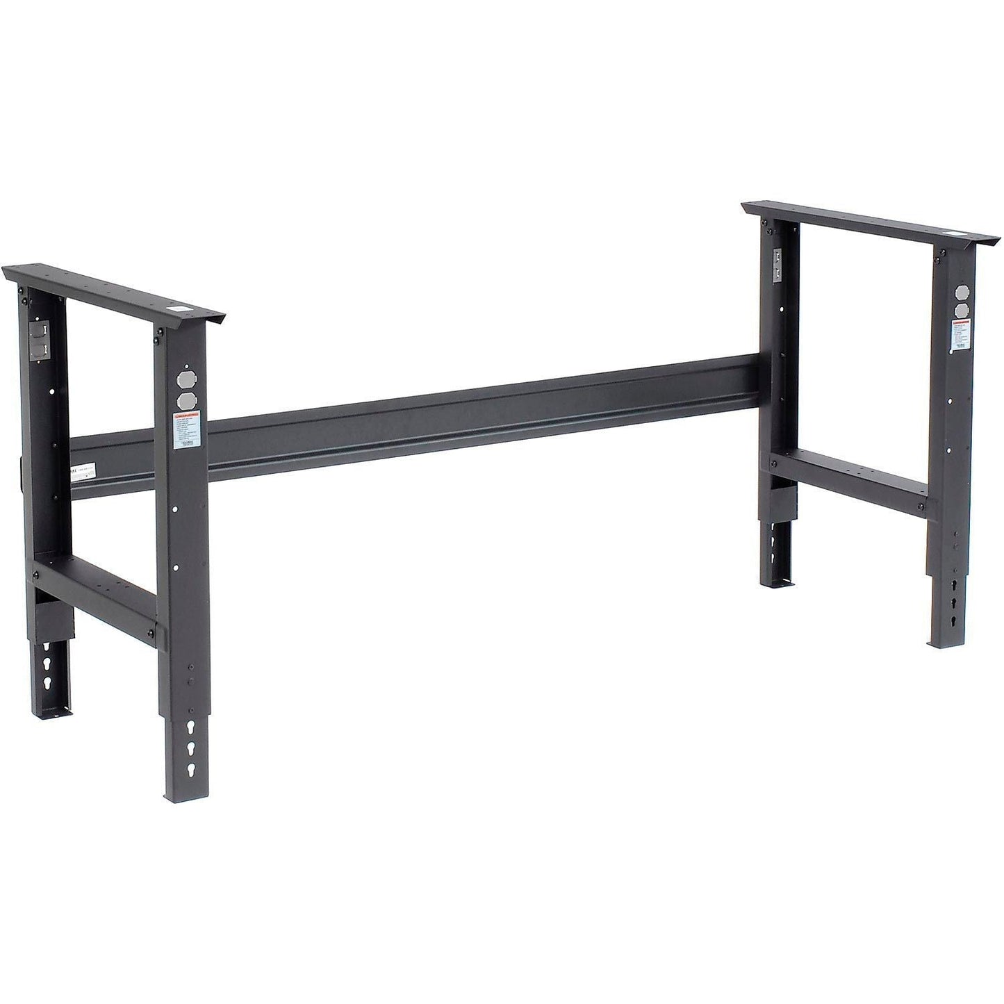 Global Industrial Adjustable Height Workbench, 72"W x 30"D, Steel Square Edge, Black (GLB - 183154BK) - SchoolOutlet