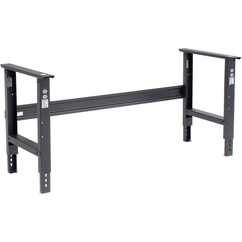 Global Industrial Adjustable Height Workbench, 72"W x 30"D, Steel Square Edge, Black (GLB - 183154BK) - SchoolOutlet