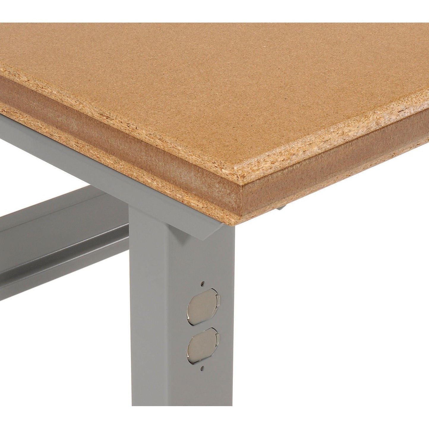 Global Industrial Adjustable Height Workbench, 72"W x 36"D, Shop Top Safety Edge, Gray (GLB - 183986) - SchoolOutlet