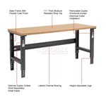 Global Industrial Adjustable Height Workbench, 72
