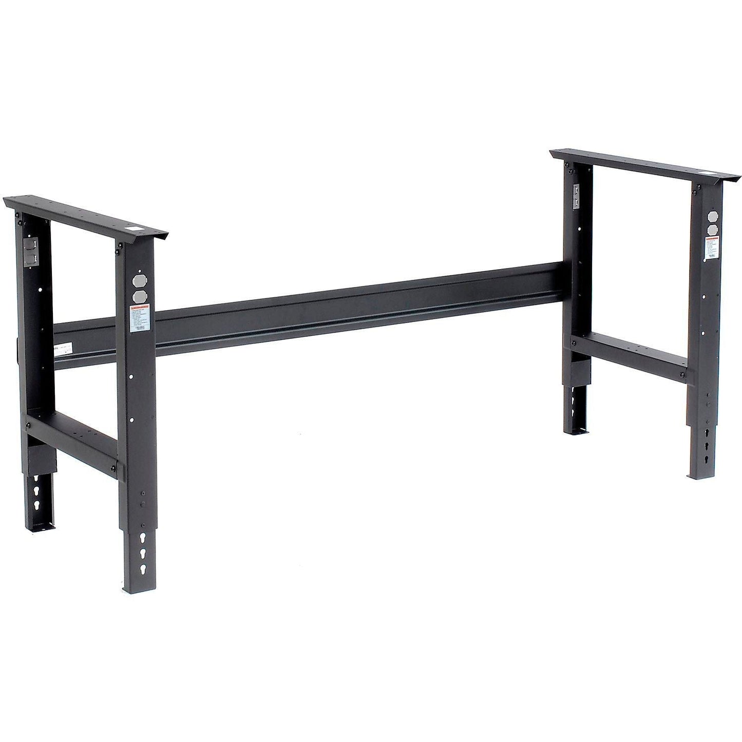 Global Industrial Adjustable Height Workbench, 60 x 30", Maple Safety Edge, Black (GLB - 183987BK) - SchoolOutlet