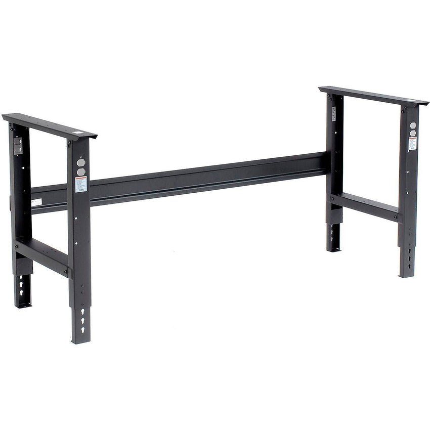 Global Industrial Adjustable Height Workbench, 60 x 30", Maple Safety Edge, Black (GLB - 183987BK) - SchoolOutlet