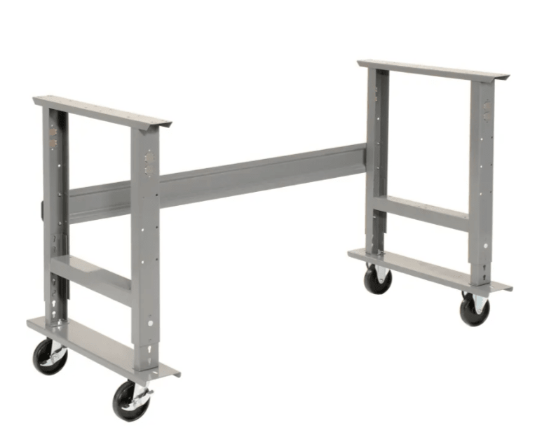 Global Industrial Mobile Workbench, 72"W x 30"D, Adjustable Height, Maple Safety Edge (GLB - 183988A) - SchoolOutlet