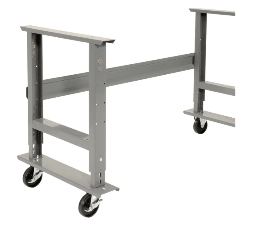 Global Industrial Mobile Workbench, 72"W x 30"D, Adjustable Height, Maple Safety Edge (GLB - 183988A) - SchoolOutlet