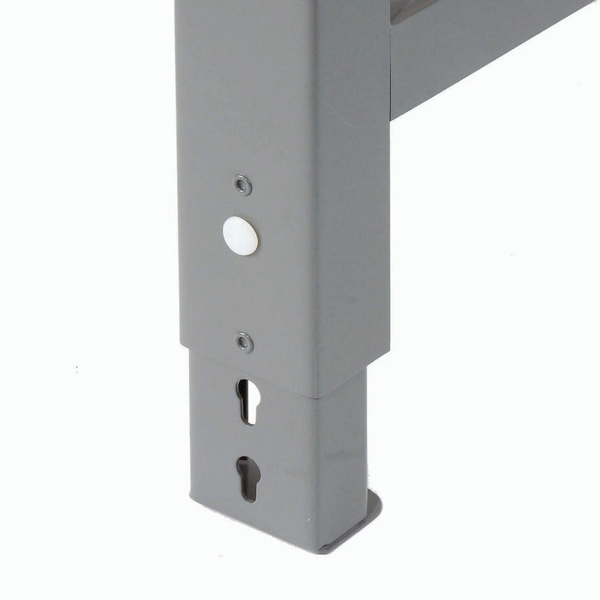 Global Industrial Adjustable Height Workbench, 72"W x 36"D, Maple Butcher Block Safety Edge, Gray (GLB - 183989) - SchoolOutlet