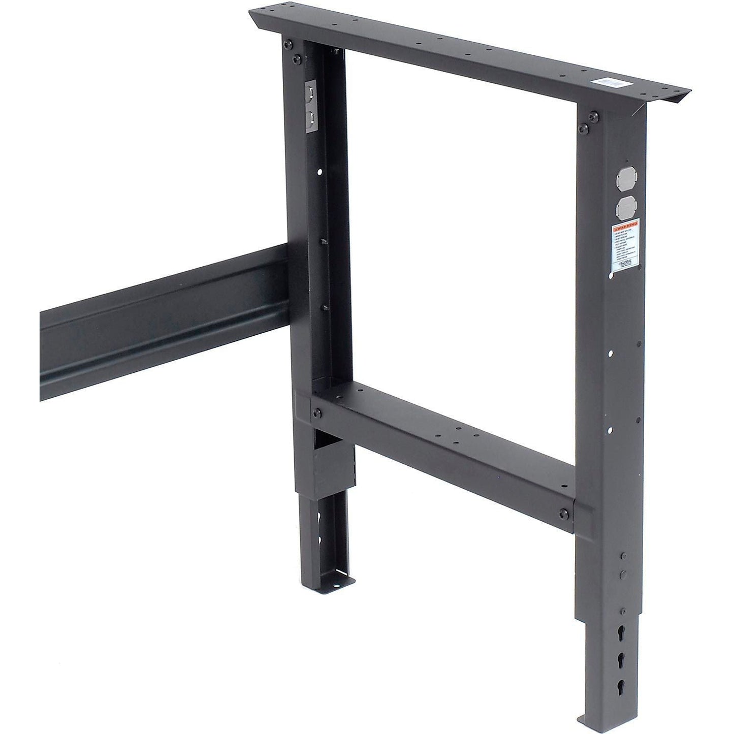 Global Industrial Adjustable Height Workbench, 60"W x 30"D, Laminate Safety Edge, Black (GLB - 183990BK) - SchoolOutlet