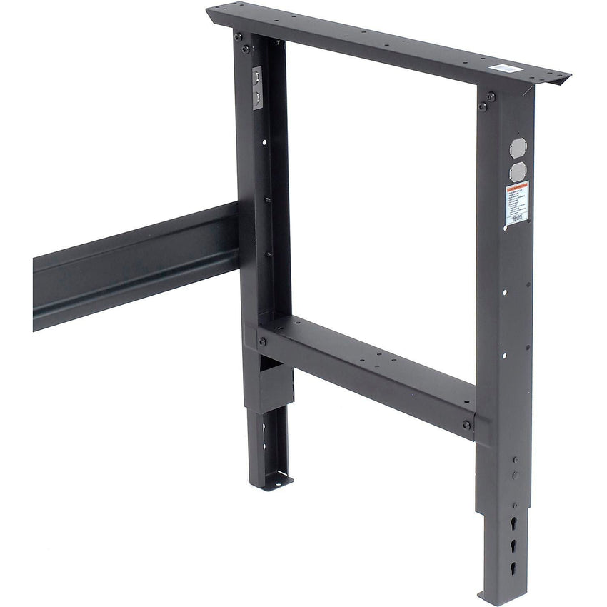 Global Industrial Adjustable Height Workbench, 60"W x 30"D, Laminate Safety Edge, Black (GLB - 183990BK) - SchoolOutlet