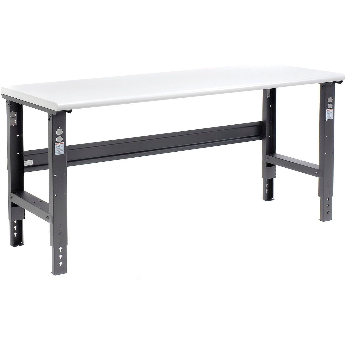 Global Industrial Adjustable Height Workbench, 72"W x 30"D, Laminate Safety Edge, Black (GLB - 183991BK) - SchoolOutlet