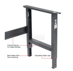 Global Industrial 72 x 36 Adjustable Height Workbench C - Channel Leg - Laminate Safety Edge Black (GLB - 183992BK) - SchoolOutlet